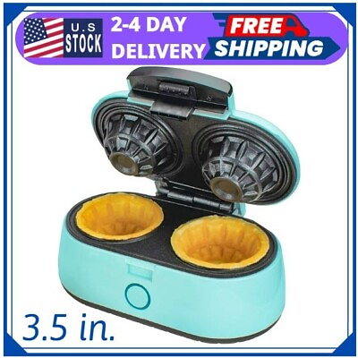 #ad Brentwood Appliances TS 1402BL Double Waffle Bowl Maker Standard Blue $25.59