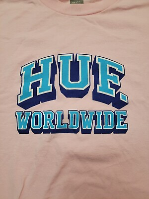 #ad HUF WORLDWIDE Size XL Pink Shirt Cotton Skateboarding Shirt Ships Free $16.50