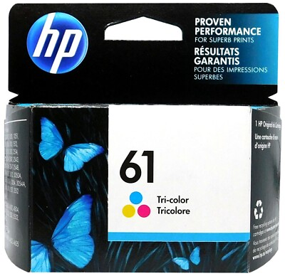 #ad HP #61 Color Ink Cartridge 61 CH562WN NEW GENUINE $12.99