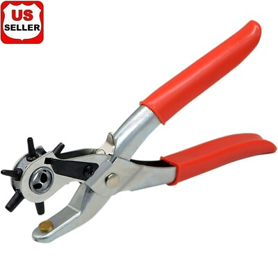 #ad New Leather Hole Punch Belt Puncher Tool Hole Maker Revolving Rotary Heavy Duty $7.88