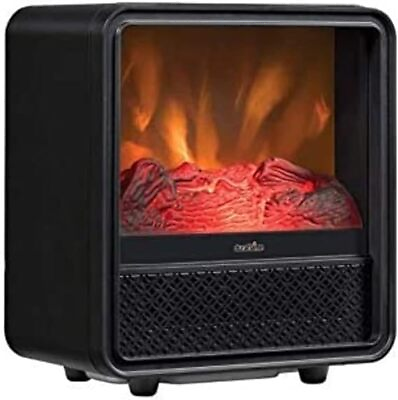 #ad Duraflame Portable Electric Fireplace Personal Cube Space Heater BLACK $68.60
