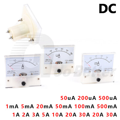#ad Ammeter 0 30A DC Analog Current Panel Meter Gauge Tester Meter uA mA Amp Ampere $8.69