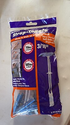 #ad THE HILLMAN GROUP 3 16 INCH STRAP TOGGLE ANCHORS SELF DRILL $5.99