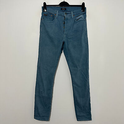 Polo Ralph Lauren Ladies Blue Jeans Size 28 High Rise Slim Straight Cotton Blend GBP 26.00