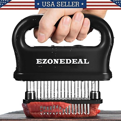 #ad New Meat Tenderizer with 48 Stainless Steel Ultra Sharp Needle Blades BBQ Tool $10.48