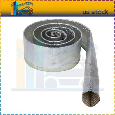 #ad Insulated Metallic Heat Shield Sleeve Wire Hose Cover Wrap Loom Tube 3 4quot; 3Ft $7.49