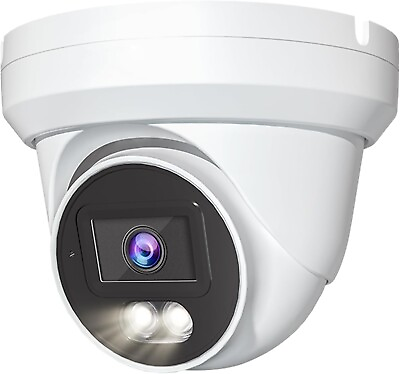 Hikvision Uniview Compatible IP 8MP Colorvu POE Turret Dome Camera W Audio 2.8mm $62.99
