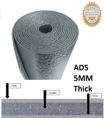 #ad 5000sqft 6ft Wide Reflective Foam Insulation Heat Shield Thermal Insulation 1 4#x27; $2988.88
