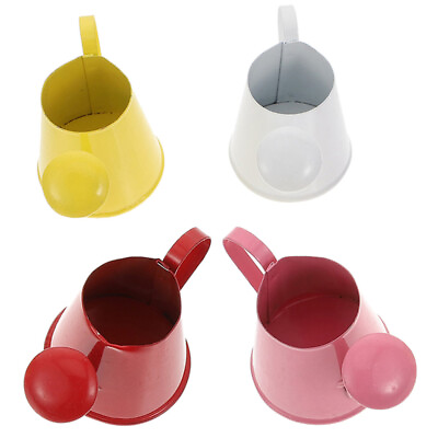 #ad 4 Pcs Watering Can Outdoor Dollhouse Kettle Playsets Mini Flower Child Bucket $9.99