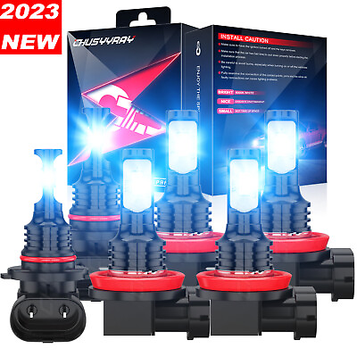 #ad 8000K Combo LED Headlight Kit High LowFog Bulbs For Honda Accord 2013 2014 2015 $35.99