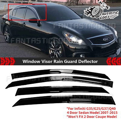 #ad For Infiniti G25 G35 G37 07 15 Sedan JDM Mugen Window Visor Rain Guard Deflector $29.99