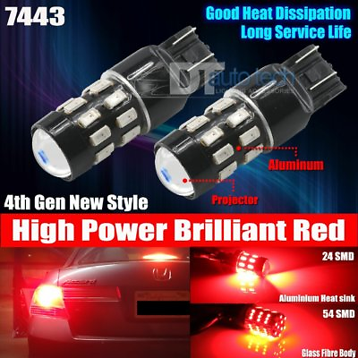 #ad 2X 7443 High Power 5630 Projector LED for Brake Tail Stop Light Bulbs $13.79