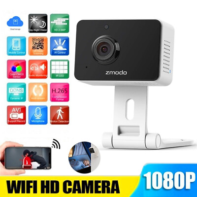 #ad Night Vision HD 1080p WiFi Security Camera with Motion Detection Support Alexa $26.00