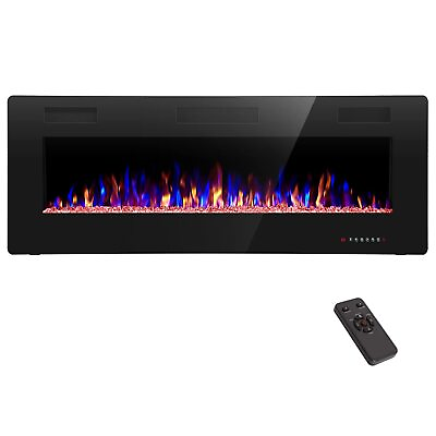 #ad 30#x27;#x27; 68#x27;#x27;Ultra Thin Electric Fireplace Wall Mounted amp; Recessed Fireplace Heater $226.99