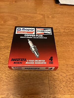 #ad Mopar Champion 412 RC12LYC Spark Plug Set of 4 New Sealed Box 56027275 $3.49