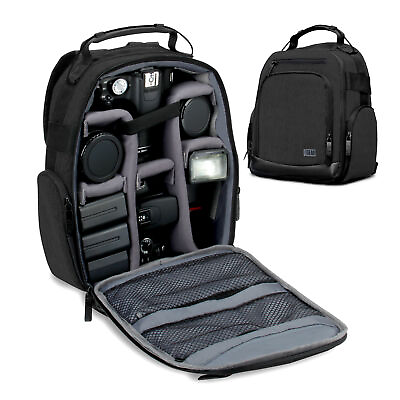 #ad Camera Backpack w Customizable Accessory Dividers and Weather Resistant Bottom $49.99