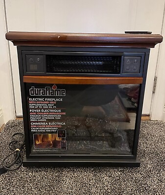 #ad Twin Star Duraflame Electric Fireplace Infrared Heater with Remote 201F100GRA $69.87