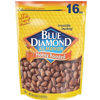 #ad Blue Diamond Almonds Honey Roasted Snack Almonds Honey Roasted 16 Ounce $10.47