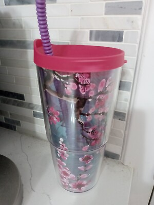 #ad Tervis Colorful Blossom Insulated 24oz. With Lid And Straw $19.99