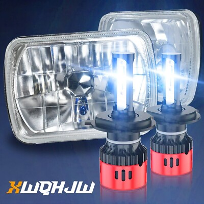 #ad Pair For Toyota Pickup Truck 7quot;x6quot; 5x7 Chrome Hi Lo Sealed Beam LED Headlights $149.99