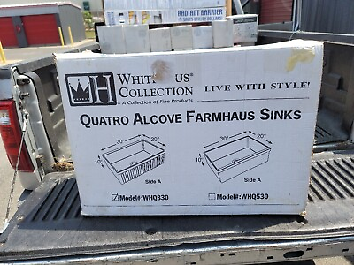 #ad Whitehaus Collectio 30 Fireclay Farmhouse Apron Sink White Reversible WHQ330 $699.99