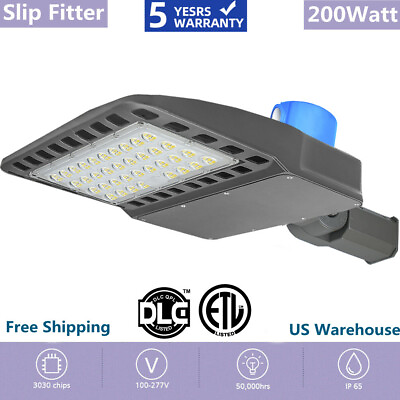#ad NEW Outdoor Commercial Lights 200W LED Parking Lot Light Street Pole Lights USA $117.00