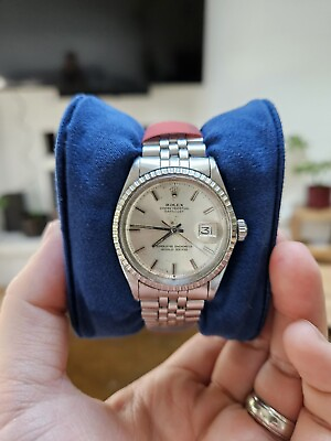 #ad Rolex Datejust 1603 Stainless Steel Watch Pie Pan Dial Jubilee Bracelet $4000.00