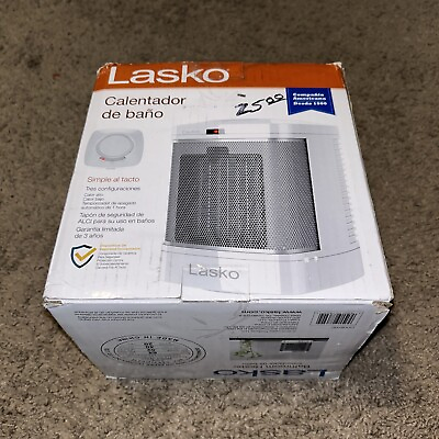 #ad NEW Lasko 1500W 120V Bathroom Electric Space Heater CD08200 Lasko CD08200 $19.99
