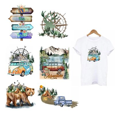 #ad Adventure Camping Iron on Transfer for T Shirt Iron on Heat Transfer Stickers... $20.62