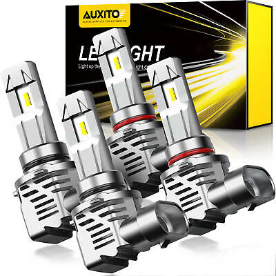 #ad LED White Headlight Bulbs Combo Kit High Low Beam 60000LM CANbus X4 90059006 $62.99