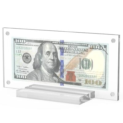 #ad Dollar Bill Frame Dollar Bill Display Holder Money Frame for Collectors Currenc $15.99
