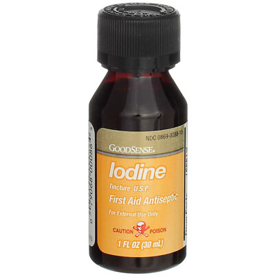 #ad 2 Pack GoodSense Iodine First Aid Antiseptic Liquid 1 fl oz $10.96