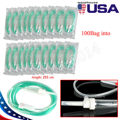 #ad 100Bag Dental implant surgery Irrigation Disposable Tube for W Surgical 291cm $349.99