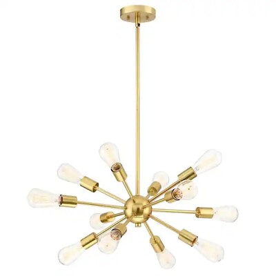 #ad Pia Ricco 12 Light Aged Brass Sputnik Sphere Chandelier without Shade $39.99