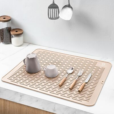 #ad Extra Large 23” x 18” Silicone Dish Drying Mat for Kitchen Counter Heat Res... $43.16
