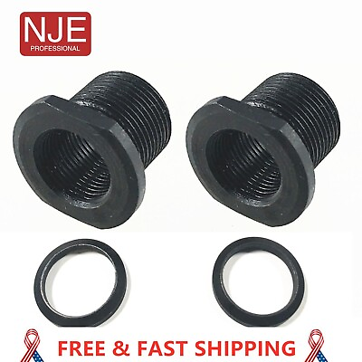 2 Pack Steel Thread Adapter 1 2x28 to 5 8x24 With 2 Crush Washer $11.99