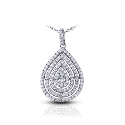 #ad 2 1 2CT Total F VS1 Round Cut Earth Mined Certified Diamonds 950 PLT. Pendant $4643.04