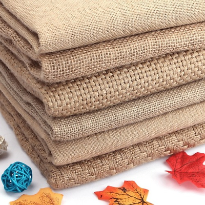 #ad 150*50cm Burlap Fabric for Placemats Bags Tablecloth Mesh Linen Textile Cloth $14.85
