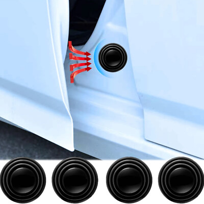 #ad 10pcs Car Door Anti Shock Silicone Pad Shock Absorbing Gasket Black Accessories C $6.67