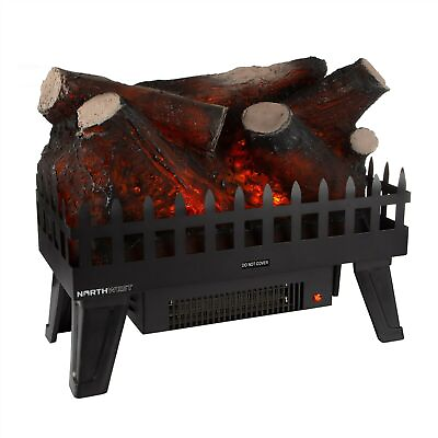 #ad Electric Fireplace Fake Log Insert LED Glowing Effect Energy Efficient Heating $106.99