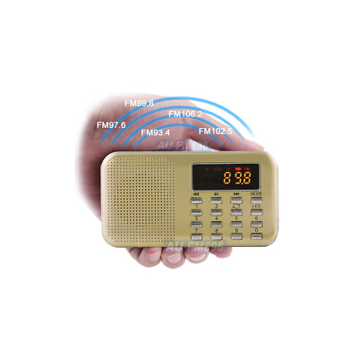 #ad Premium FM Radio With MP3 Play USB TF Card Input AUX Audio Input LED Flashlight $17.50