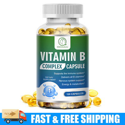 #ad Vitamin B Complex 120 Capsules B1B2B3B5B6B7B9B12 Immune Support Pills $12.99