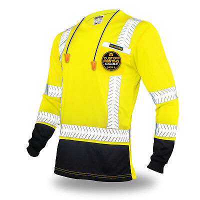 #ad KwikSafety MECHANIC Hi Vis Reflective Long Sleeve ANSI Class 3 Safety Shirt $30.99