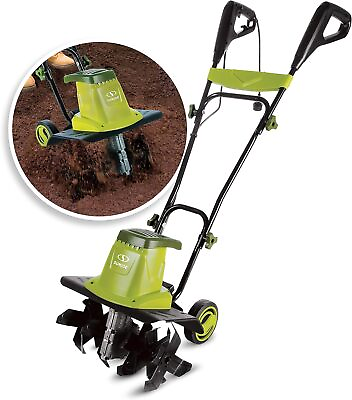 #ad TJ603E 16 Inch 12 Amp Electric Tiller and Cultivator Corded Electric ，Green $130.29