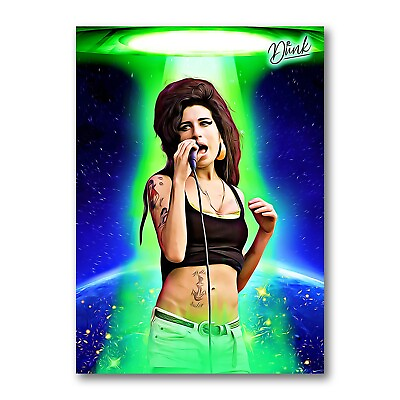 #ad Amy Winehouse Earth#x27;s Brightest Sketch Card Limited 07 20 Dr. Dunk Signed $11.99