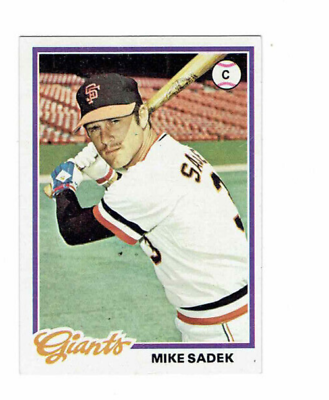 #ad Mike Sadek San Francisco Giants Catcher #8 Topps 1978 #Baseball Card $6.39