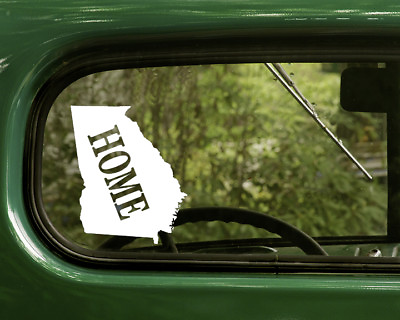 #ad 2 GEORGIA HOME DECALs Map Sticker For Car Truck Laptop Rv Window Bumper Boat $4.95