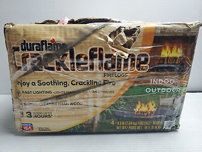#ad Duraflame Crackleflame 3 Hour Indoor Outdoor 4.5 lb Firelog 4 Pack $21.14