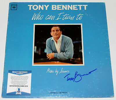 #ad TONY BENNETT SIGNED WHO CAN I TURN VINYL RECORD ALBUM LP PROOF BECKETT COA BAS $254.99