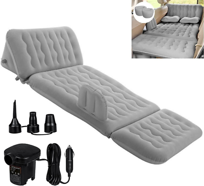 #ad Dufominc Inflatable Car Air Mattress Travel Bed 6 in 1 Small Single Grey $60.75